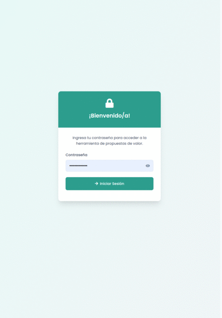 Web App Propuesta de Valor
